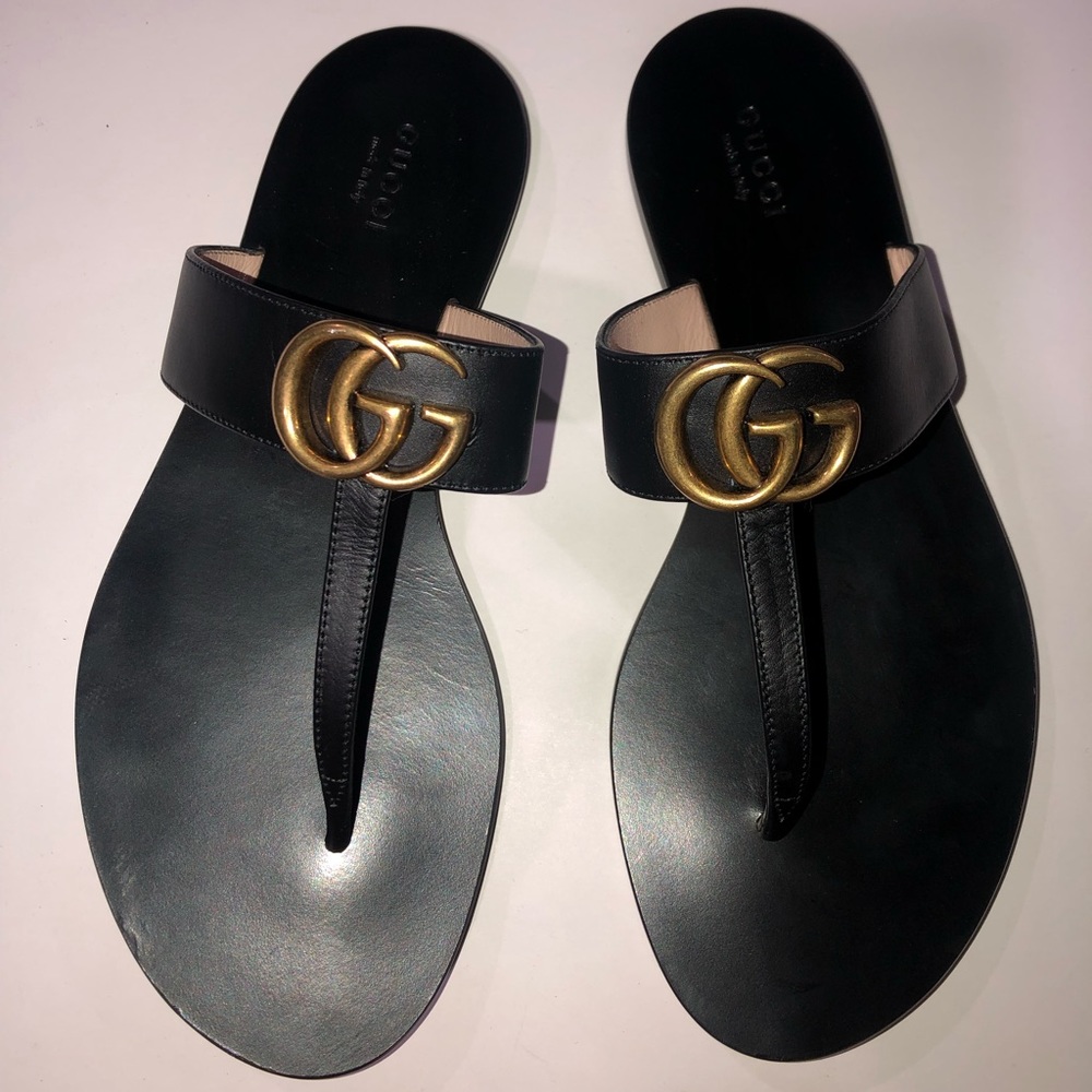 Gucci GG T-Strap Sandals - Picture 7 of 11
